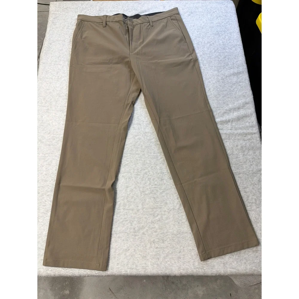 Dockers Mens Tech Chino Slim Fit Khaki Tan Performance‎ Pants 38x32 DM35WB605S